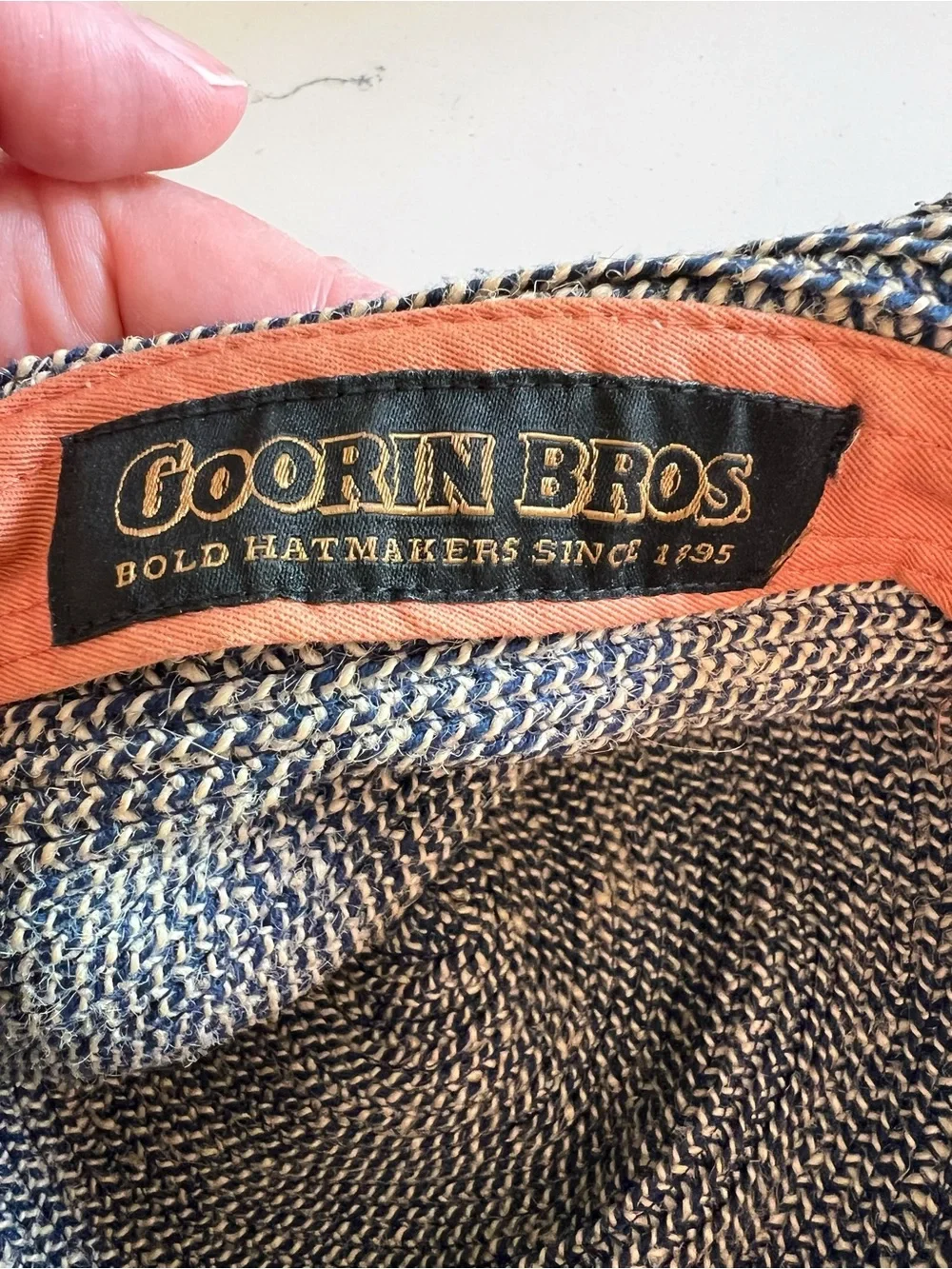 Goorin Bros Woven Summer Hat Blue and Tan